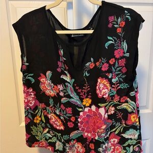 Elegant Black Floral Blouse